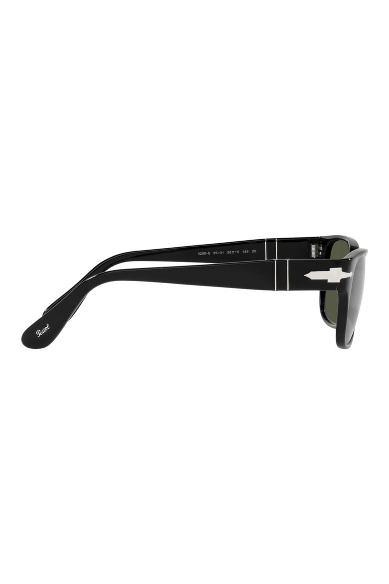 55mm Rectangular Sunglasses, Alternate, color, BLACK/ GREEN