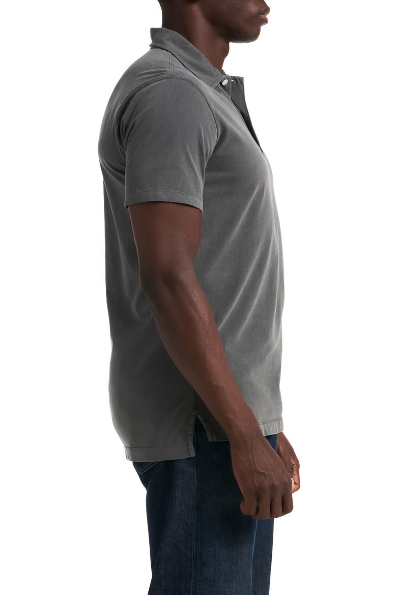 Sueded Cotton Polo, Alternate, color, BLACK FADED
