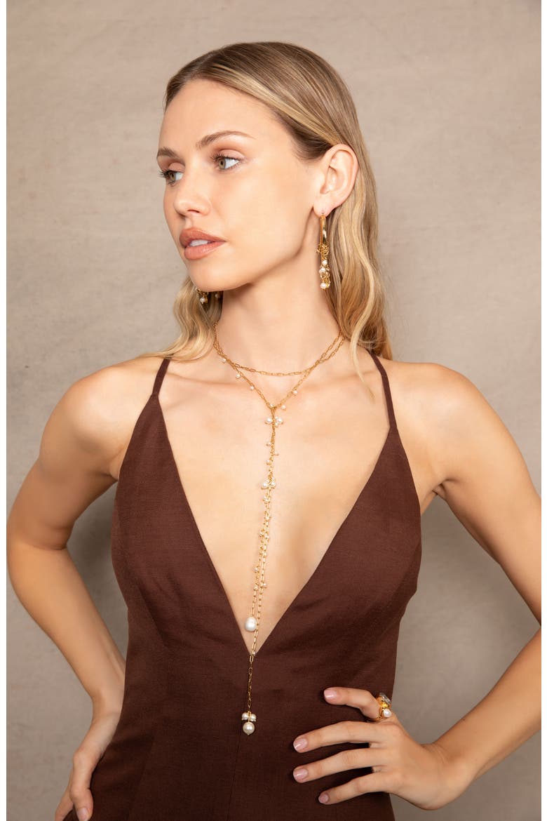 Eden Shaker Y-Necklace, Alternate, color, GOLD