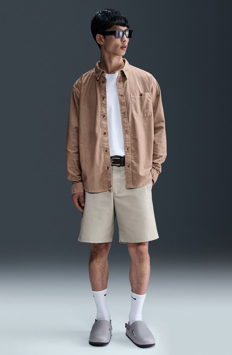 Nike Oxford Long Sleeve Button Up Shirt, Alternate, color, Hemp