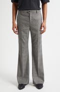 MIDNIGHT RODEO Essential Glen Plaid Tailored Flare Leg Trosuers