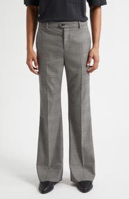 MIDNIGHT RODEO Essential Glen Plaid Tailored Flare Leg Trosuers