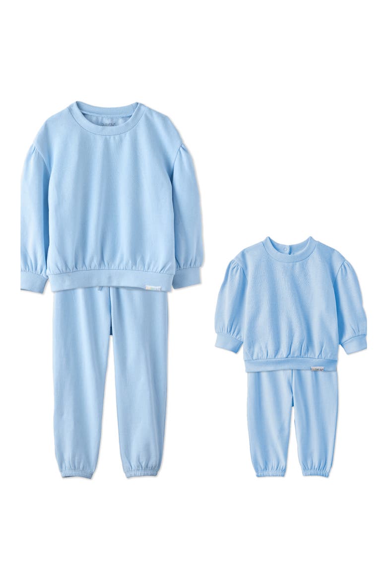 Kids Cari 6-Piece Sweatshirt & Sweatpants Set, Alternate, color, HAZE