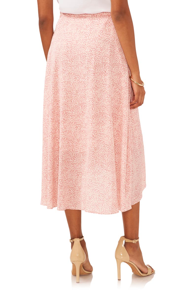 Vince Camuto Abstract Floral Print High-Low Midi Skirt, Alternate, color,