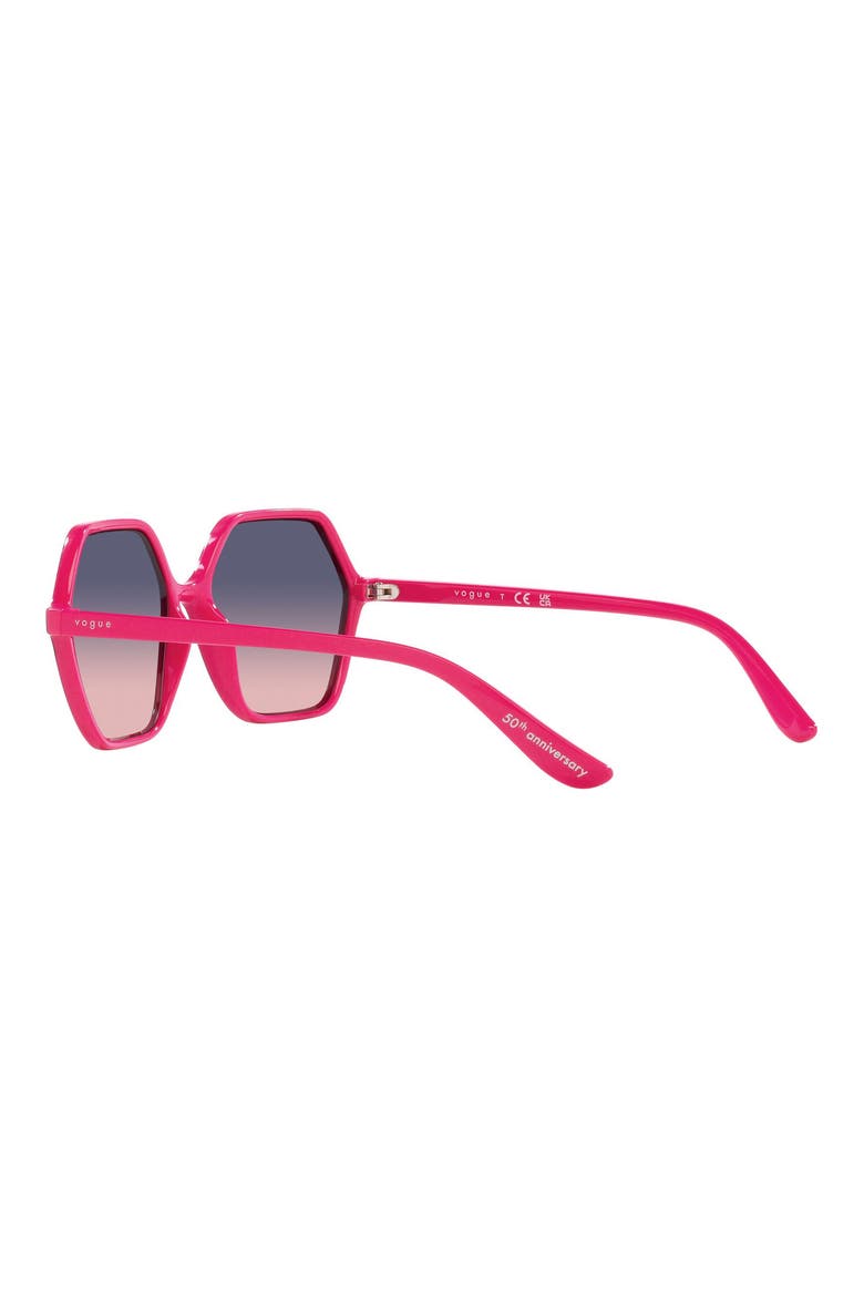 55mm Gradient Irregular Sunglasses, Alternate, color, BLUE GRADIENT