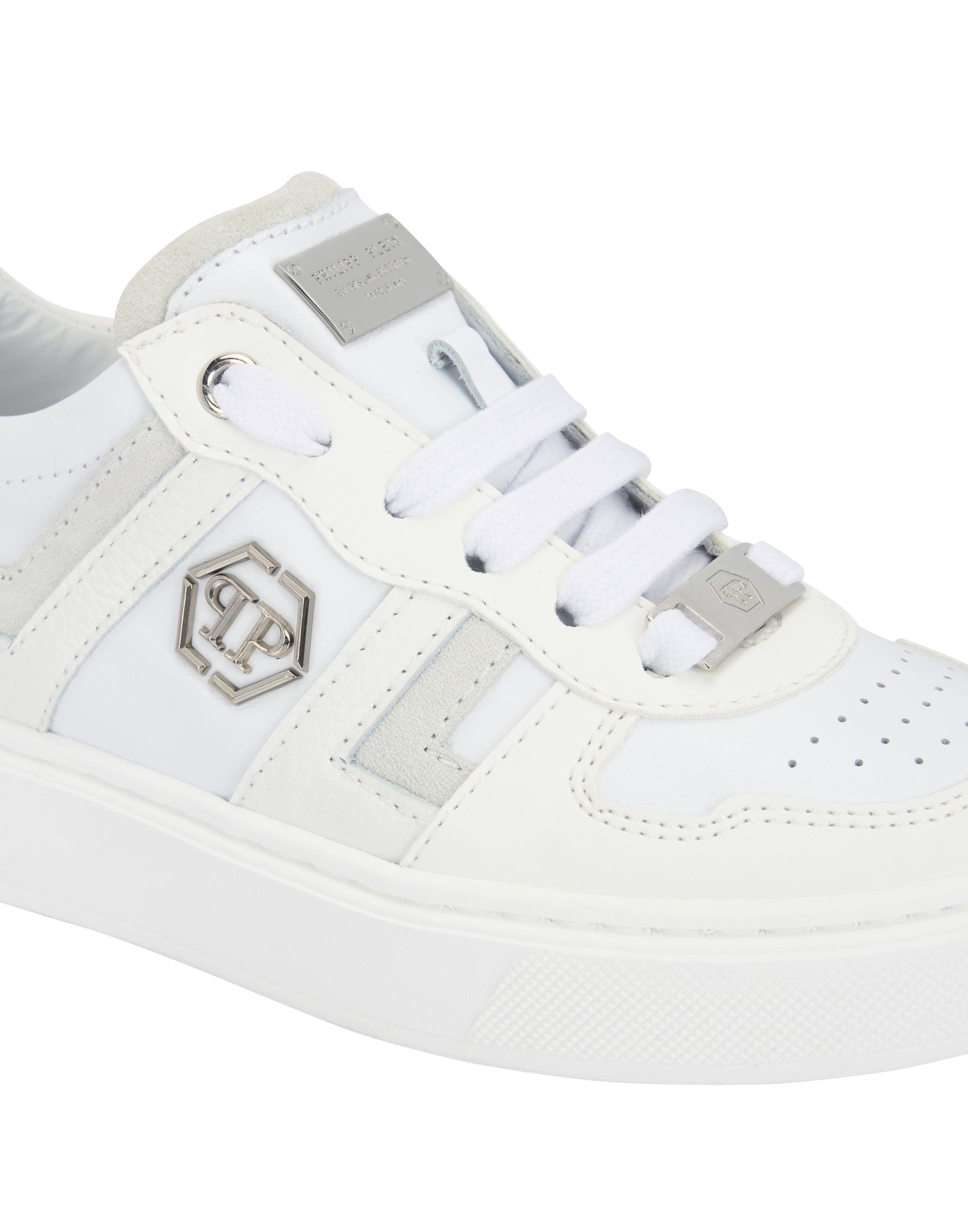 Mix Materials Low-Top Sneakers Boy, Alternate, color, white
