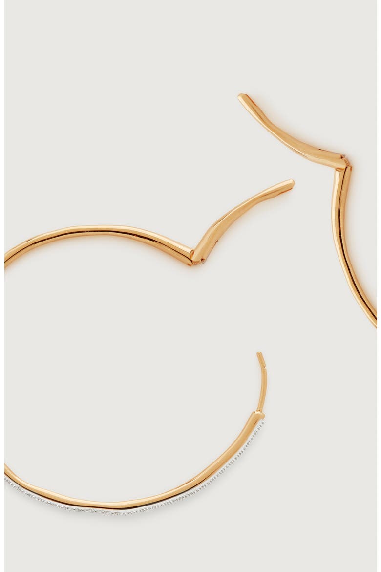 Riva Cocktail Diamond Hoop Earrings, Alternate, color, YELLOW GOLD