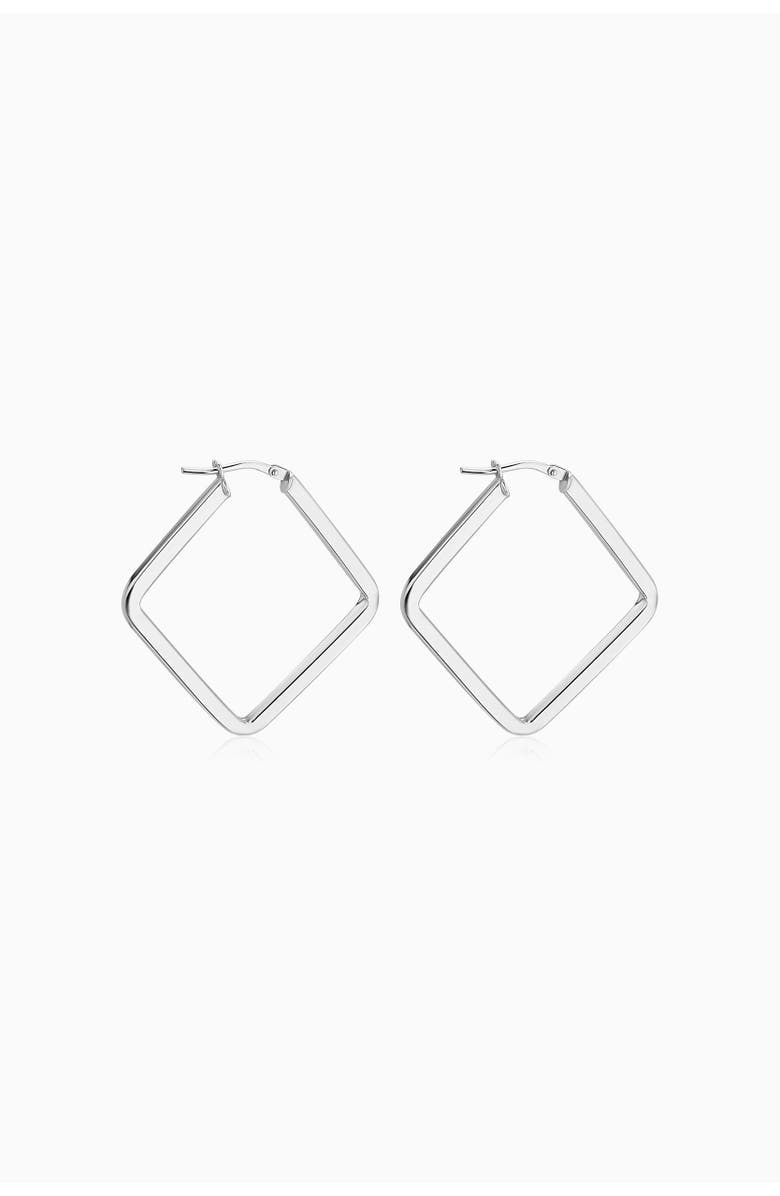 Oradina Quad Midi Hoops in Sterling Silver, Alternate, color, Silver