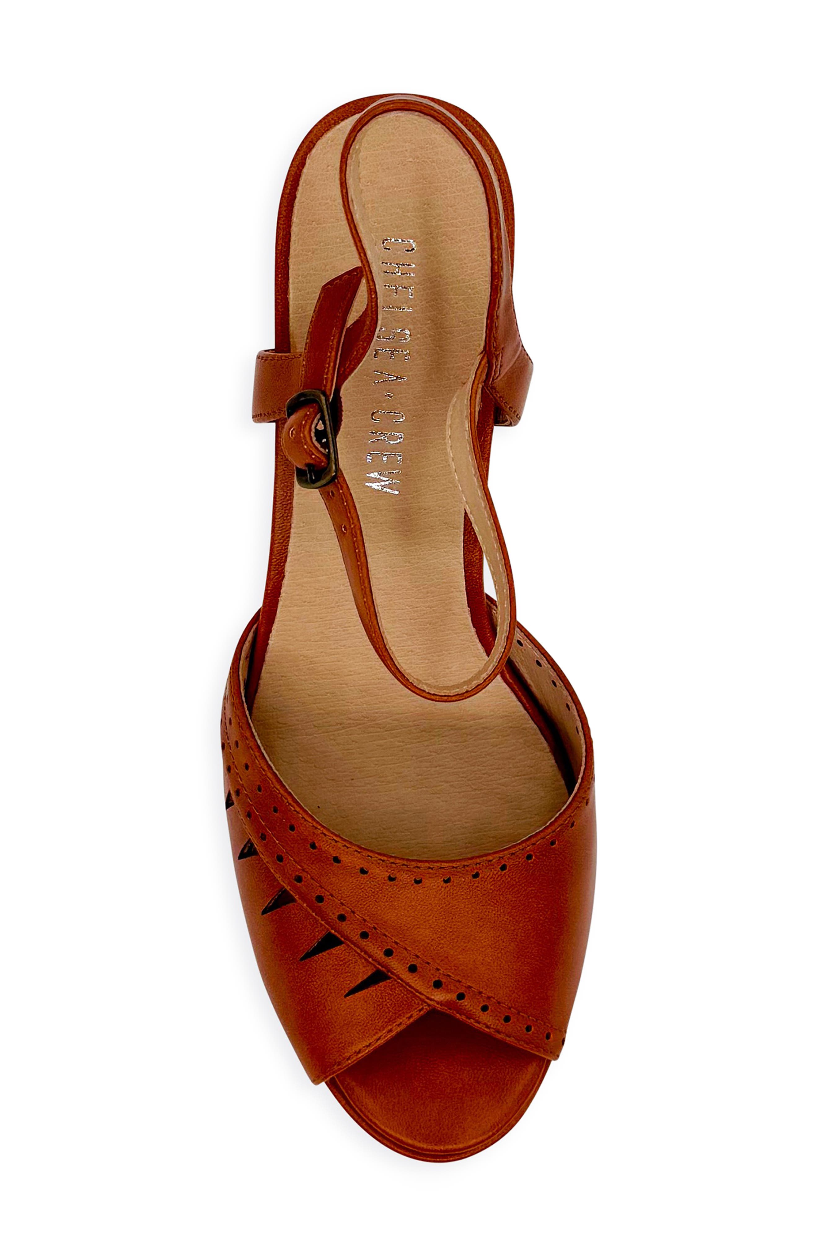 CHELSEA CREW Aria Ankle Strap Sandal, Alternate, color, Rust