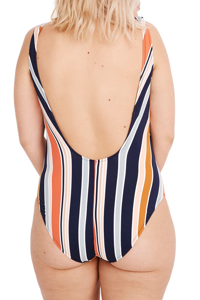 Second Wave Tank Tie Dye One-Piece Swimsuit, Alternate, color, DEEP NAVY