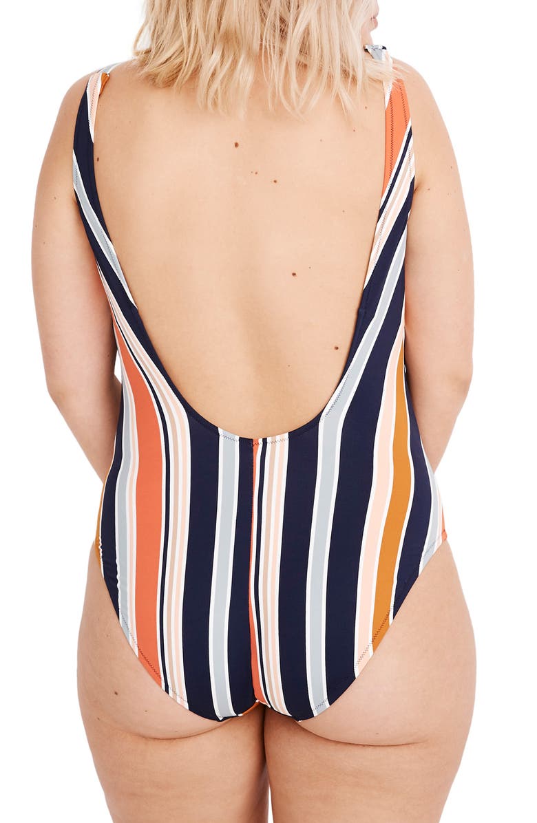 Madewell Second Wave Tank Tie Dye One-Piece Swimsuit, Alternate, color,