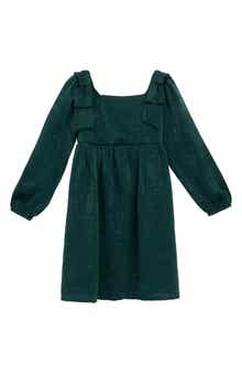 Speechless Kids' Bow Shoulder Satin Long Sleeve Dress