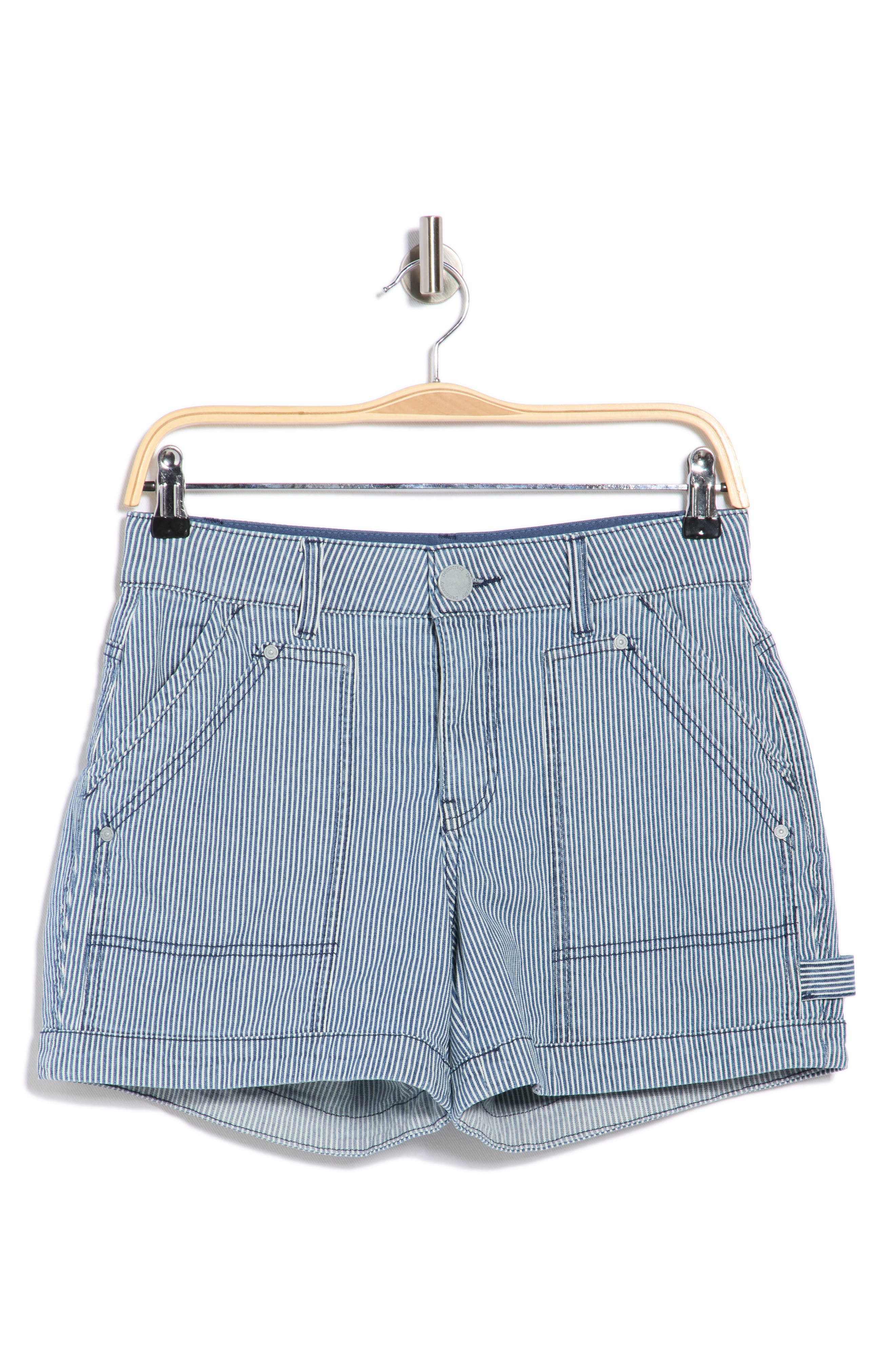 Democracy Stripe Denim Carpenter Shorts