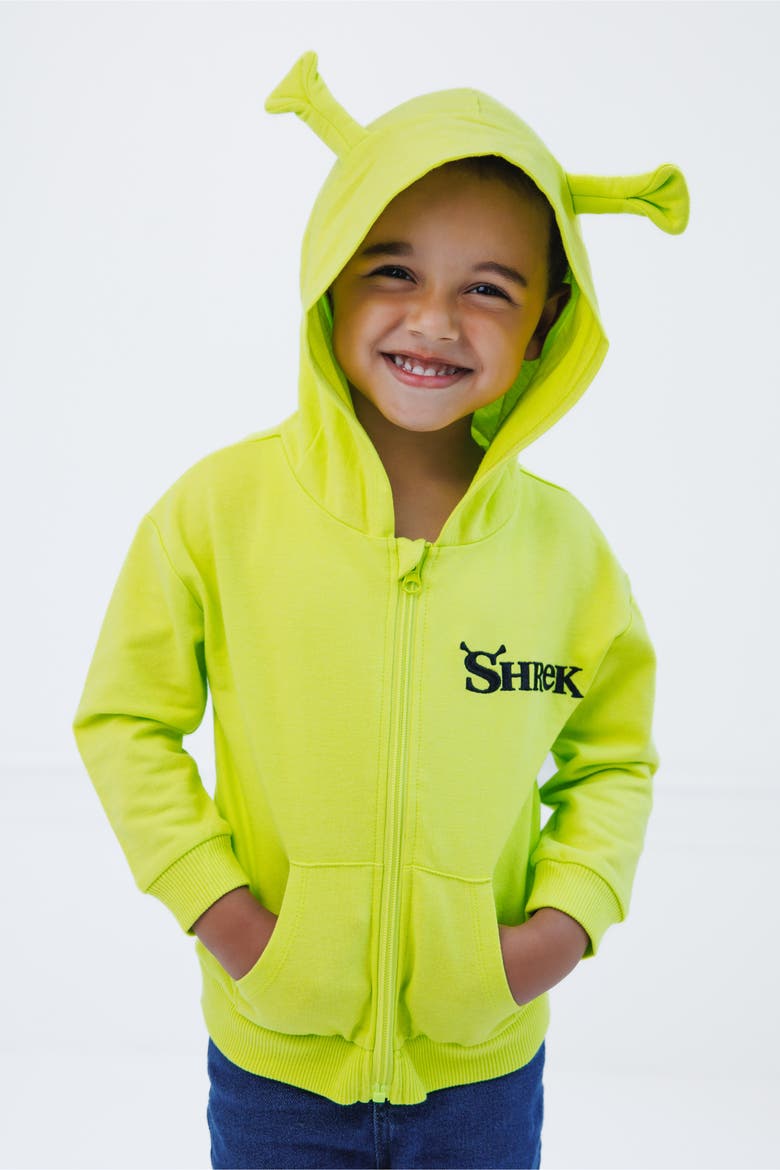 Shrek Zip-Up Hoodie, Alternate, color, Shrek Lime Green
