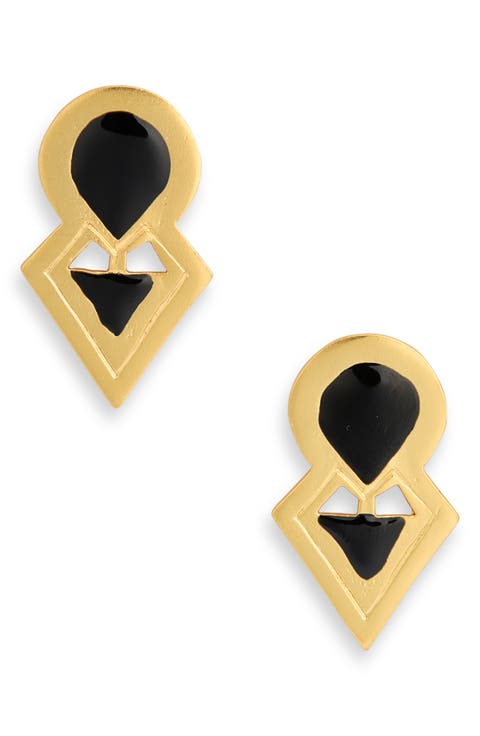 Sculpted Enamel Drop Earrings