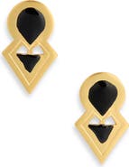 Karine Sultan Sculpted Enamel Drop Earrings