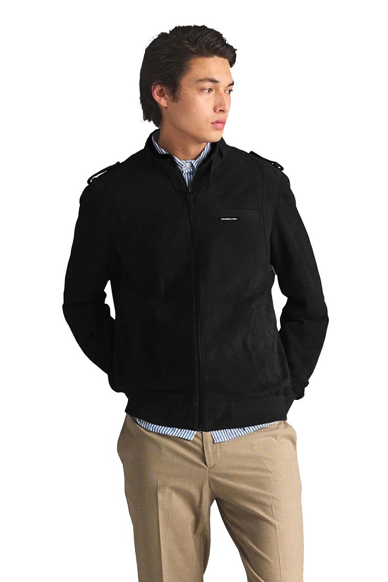 Men's Soft Suede Iconic Jacket, Alternate, color, Black