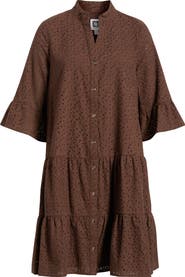Anne Klein Eyelet Tiered Dress