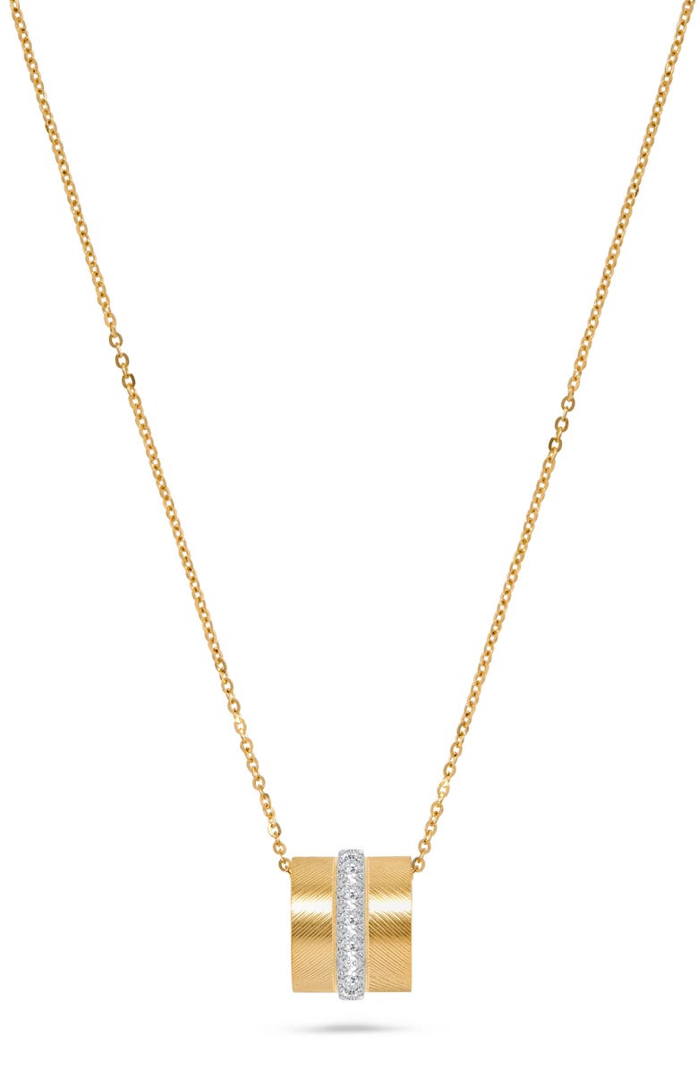 H.J. Namdar 14K Yellow Gold Diamond Rolling Pendant Necklace, Main, color, Yellow Gold