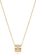 H.J. Namdar 14K Yellow Gold Diamond Rolling Pendant Necklace