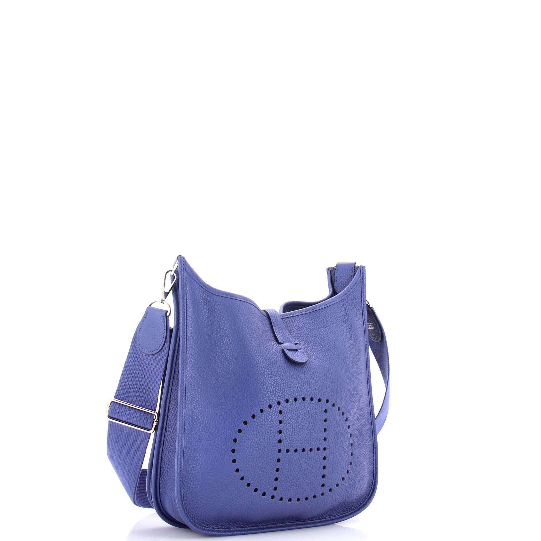 Pre-Owned Hermes Evelyne Bag Gen III Clemence PM, Alternate, color, Bleu Brighton