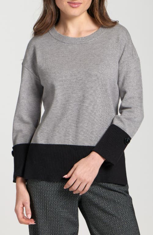 Apny Colorblock Sweater In Gray