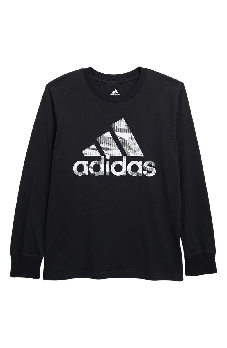 adidas Badge of Sport Long Sleeve Crew T-Shirt, Main, color,