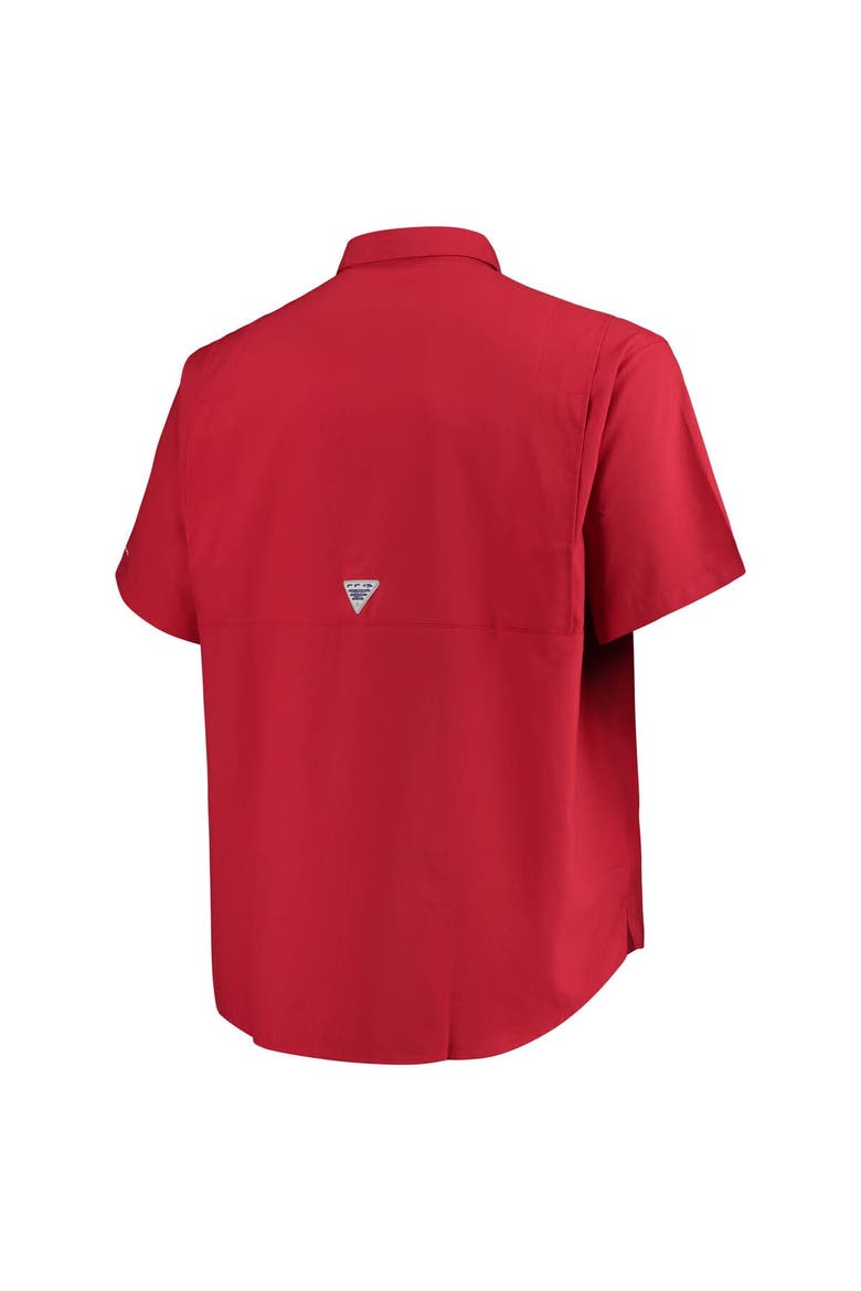 Men's Columbia Crimson Oklahoma Sooners Big & Tall Tamiami Omni-Shade Button-Down Shirt, Alternate, color, Crimson