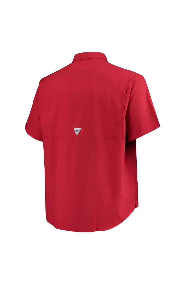 Columbia Men's Columbia Crimson Oklahoma Sooners Big & Tall Tamiami Omni-Shade Button-Down Shirt, Alternate, color, Crimson