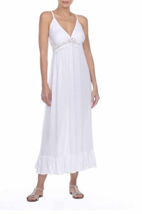 Lace V-Neck Spaghetti Straps Maxi Dress