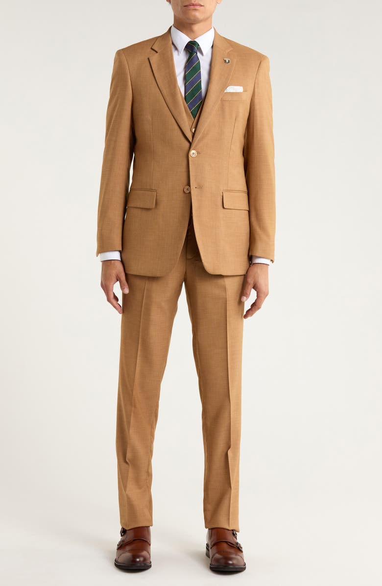 ZEGARIE Coffee Mélange 3-Piece Suit, Main, color, Coffee