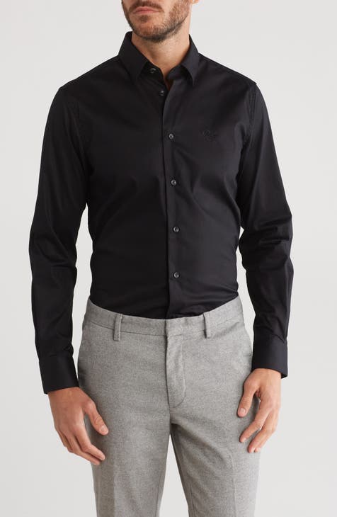 Slim Fit Textured Dress Shirt