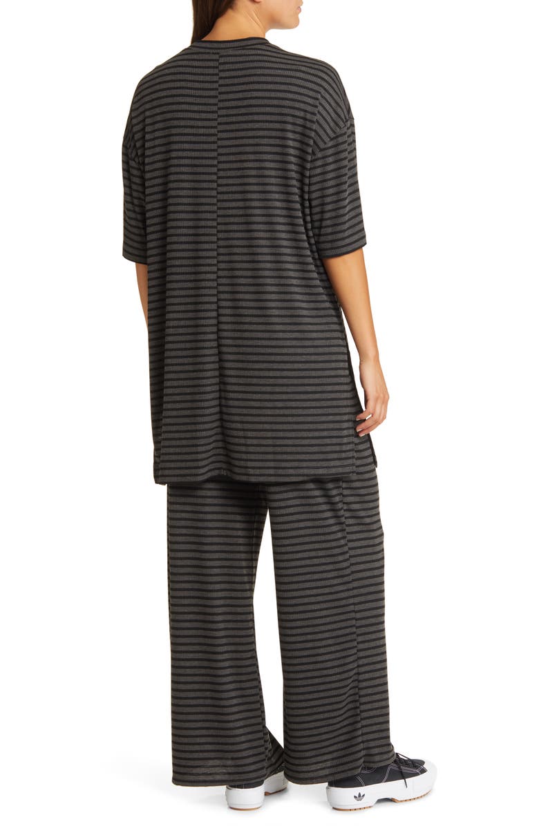 Dressed in Lala Leveled Up Ribbed Oversize T-Shirt & High Waist Pants Set, Alternate, color, 