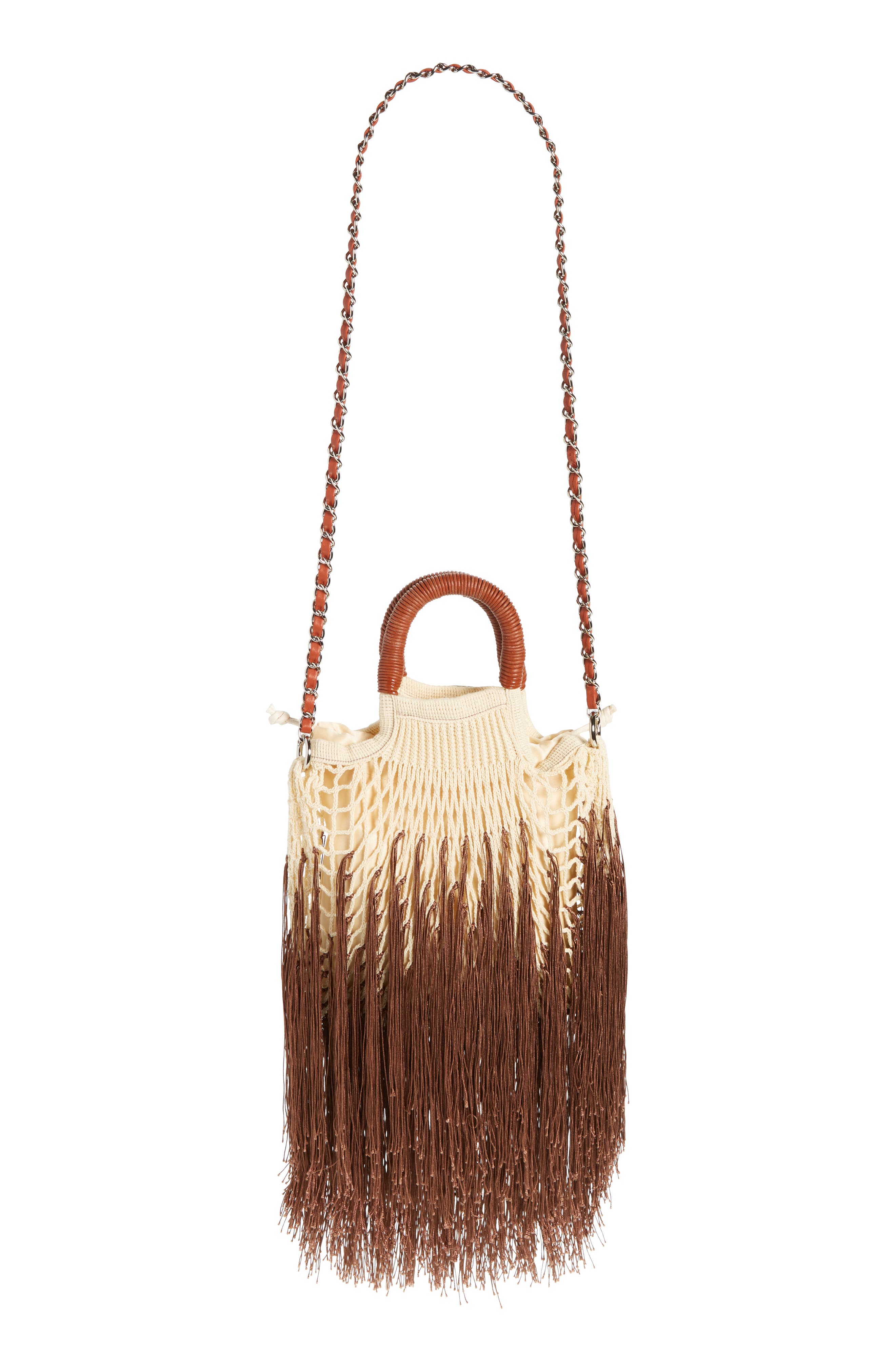 Petit Kouraj Mini Fringe Top Handle Bag, Alternate, color, 