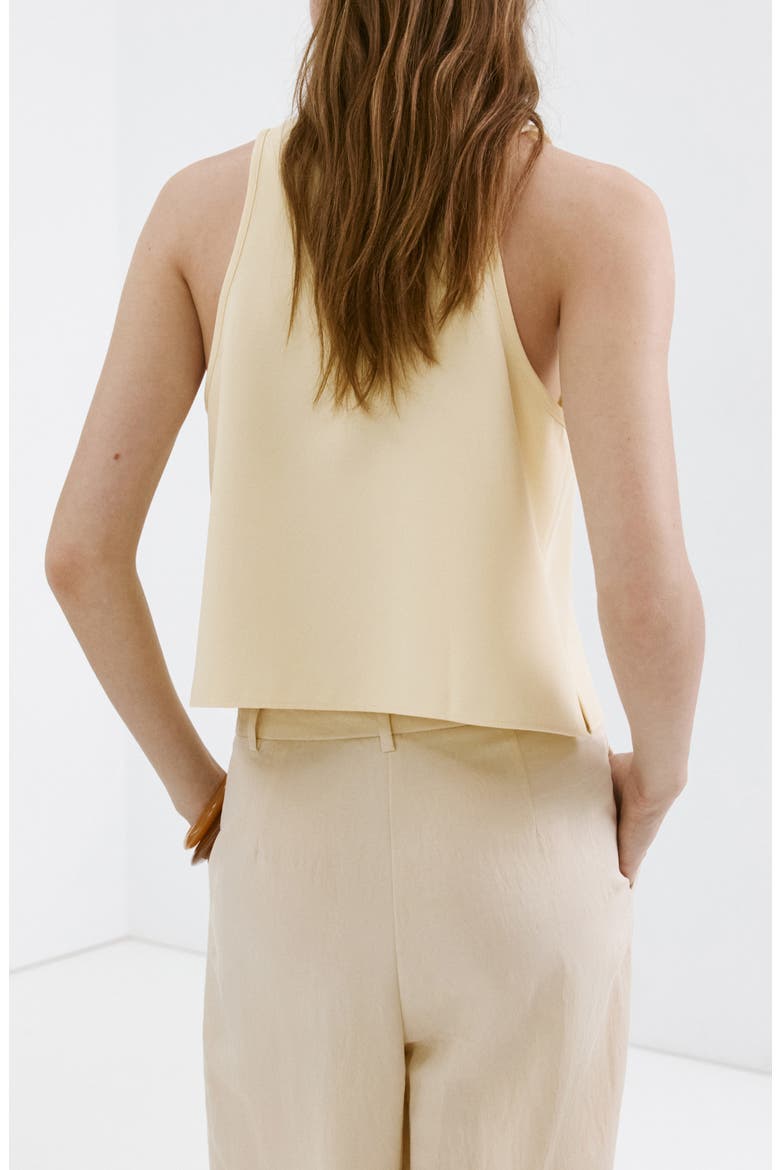 Flowy Cropped Top, Alternate, color, PASTEL YELLOW