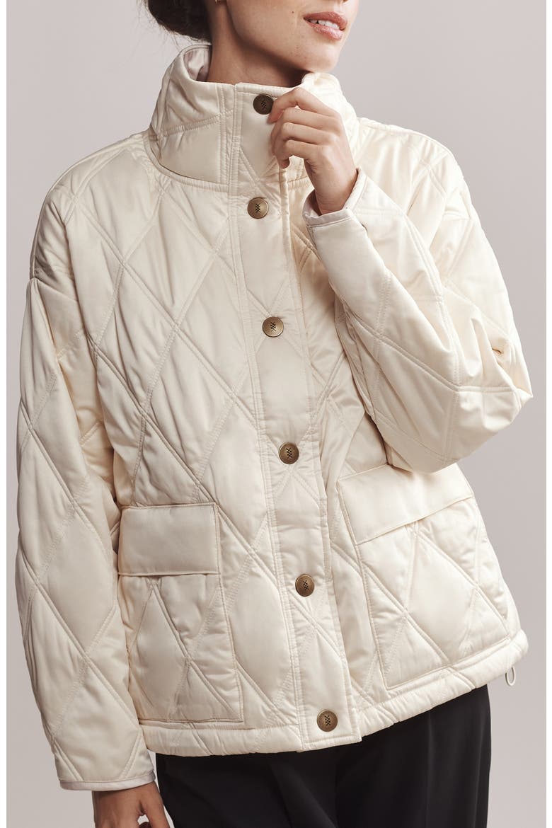 Dalston Water Repellent Quilted Jacket, Main, color, CREAM