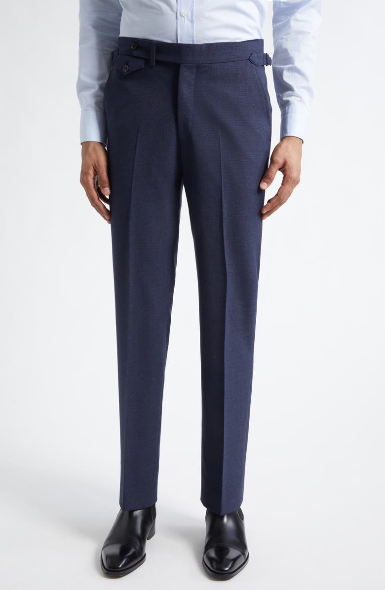 J. Mueser Waverly Indigo High Twist Virgin Wool Suit, Main, color, Slate Blue