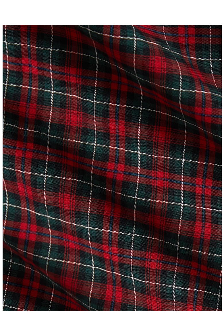 Collared Poplin Woven Dress & Bloomers Set, Alternate, color, GREEN-RED MULTI TARTAN
