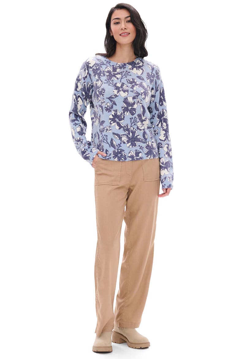 Noa Big Blooms Crewneck Sweater, Alternate, color, KENTUCKY BLUE