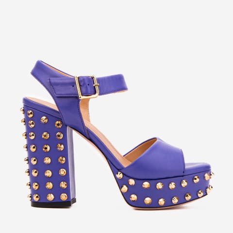 The Celestia Leather Platform Heel Sandal