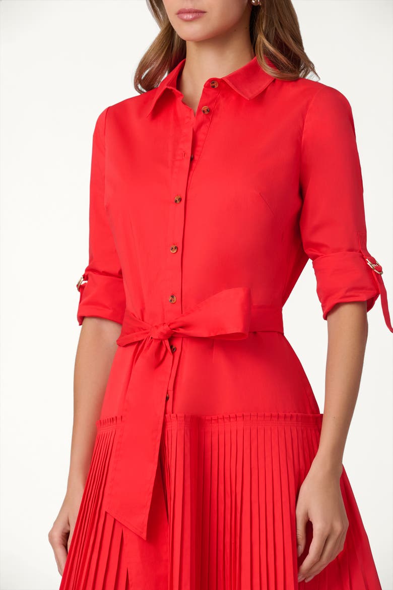 Cotton Poplin McLean Dress, Alternate, color, Tomato