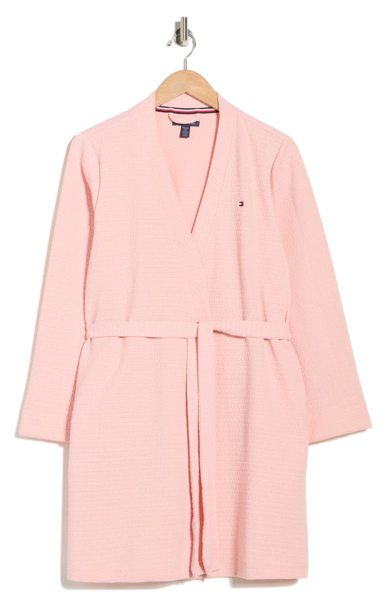 Tommy Hilfiger Waffle Knit Robe, Alternate, color, Crystal Rose
