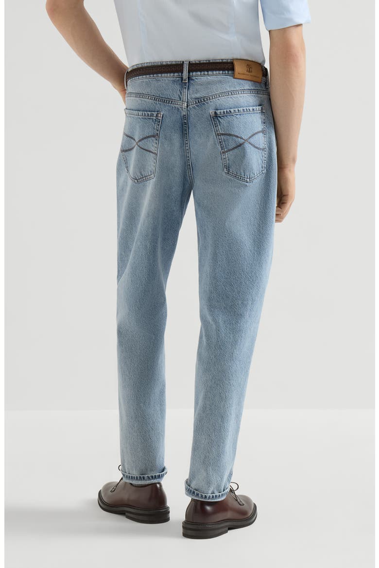 Denim iconic fit five-pocket trousers, Alternate, color, Light Denim