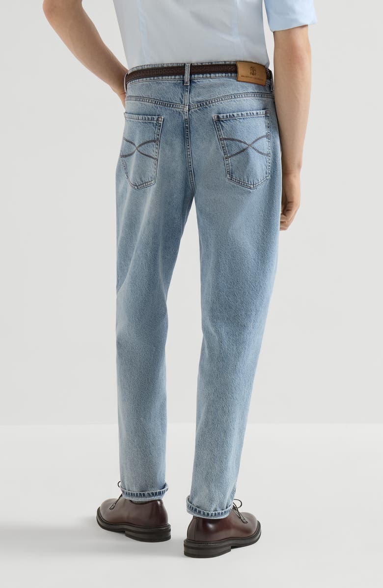 Brunello Cucinelli Denim iconic fit five-pocket trousers, Alternate, color, Light Denim