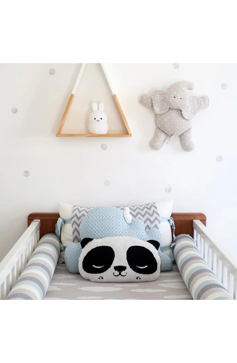 RIAN TRICOT Apron Crib Pillow, Alternate, color, Blue & Gray