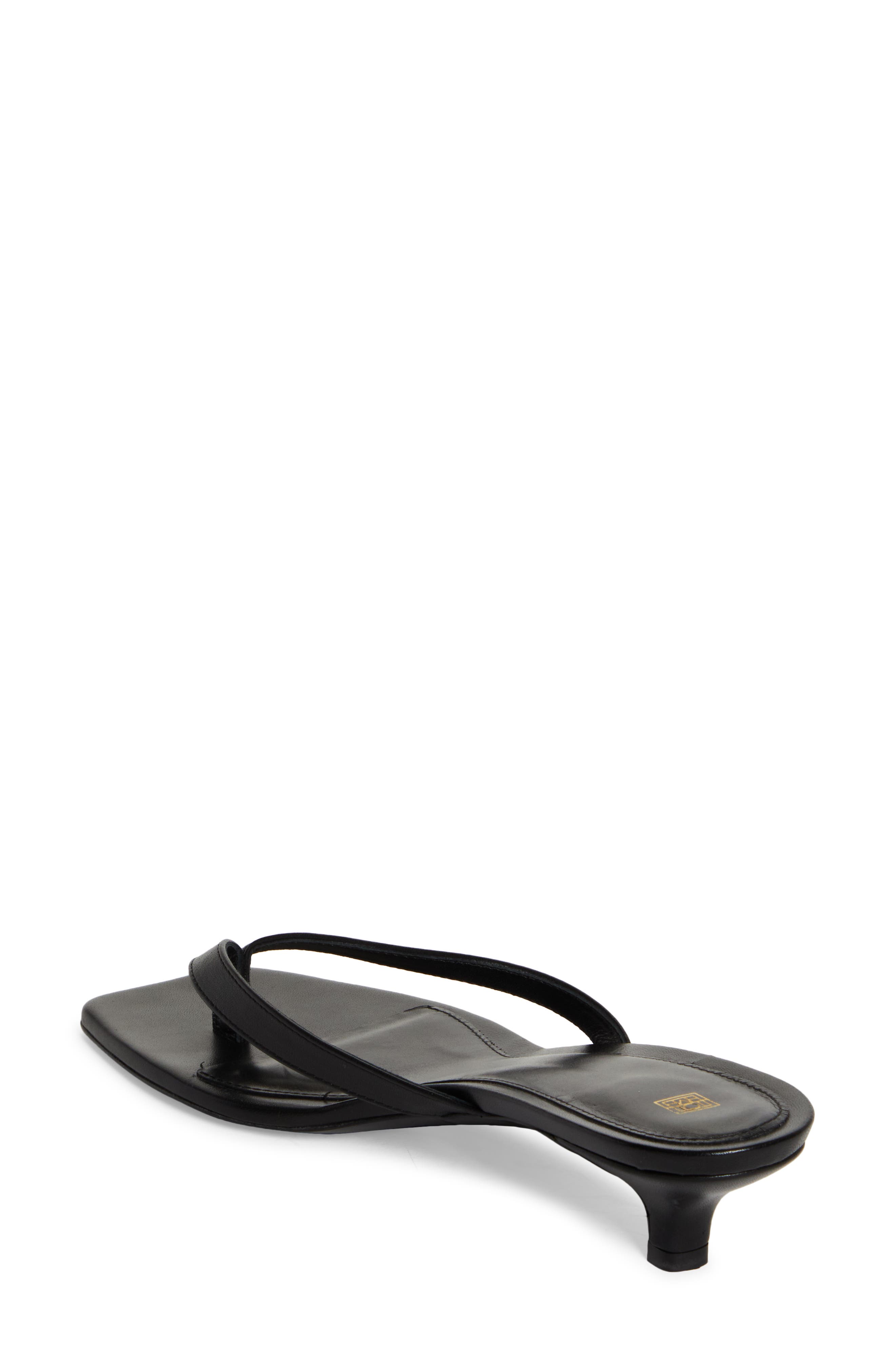 TOTEME Kitten Heel Flip Flop, Alternate, color, Black