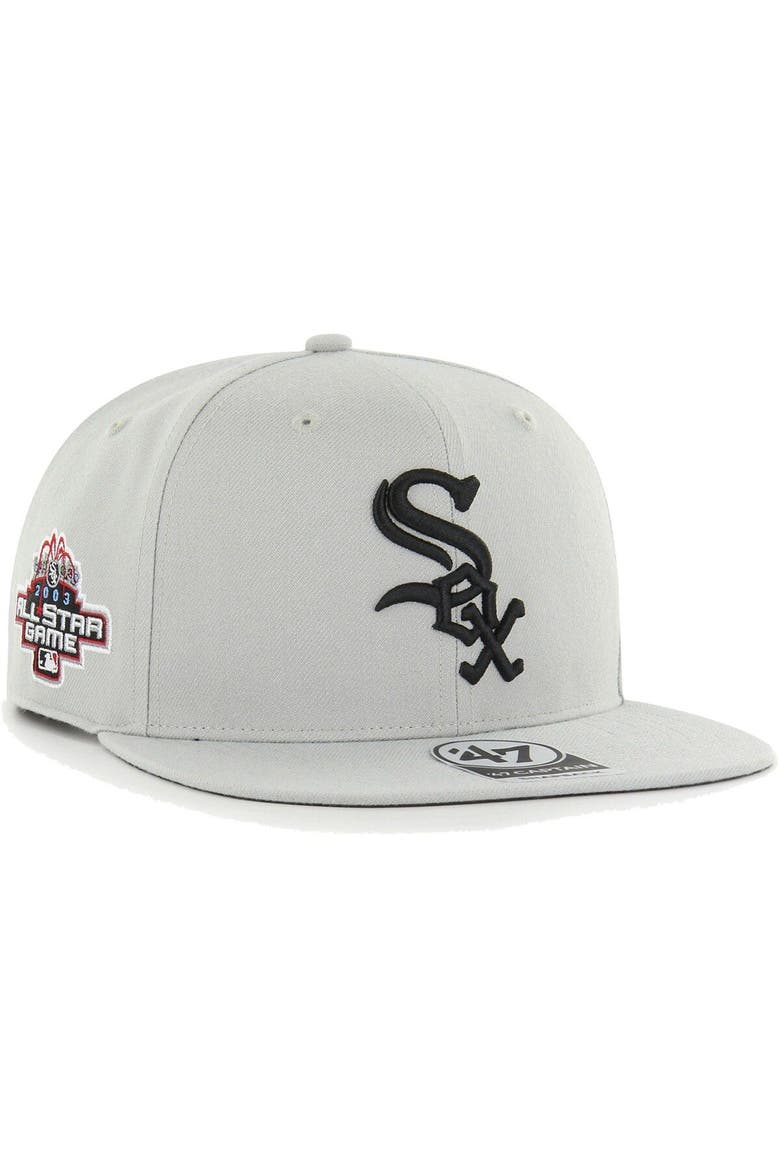 Men's '47 Gray Chicago White Sox 2003 MLB All-Star Game Sure Shot Captain Snapback Hat, Main, color, Gray