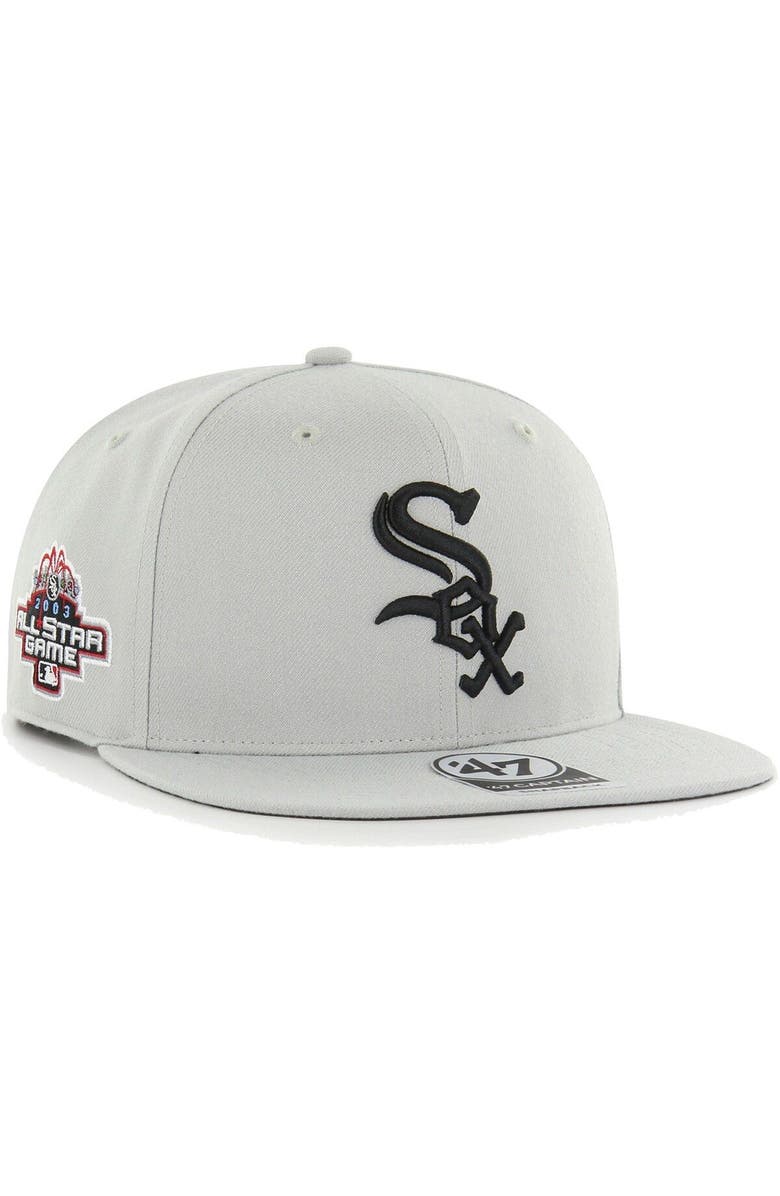 '47 Men's '47 Gray Chicago White Sox 2003 MLB All-Star Game Sure Shot Captain Snapback Hat, Main, color, Gray