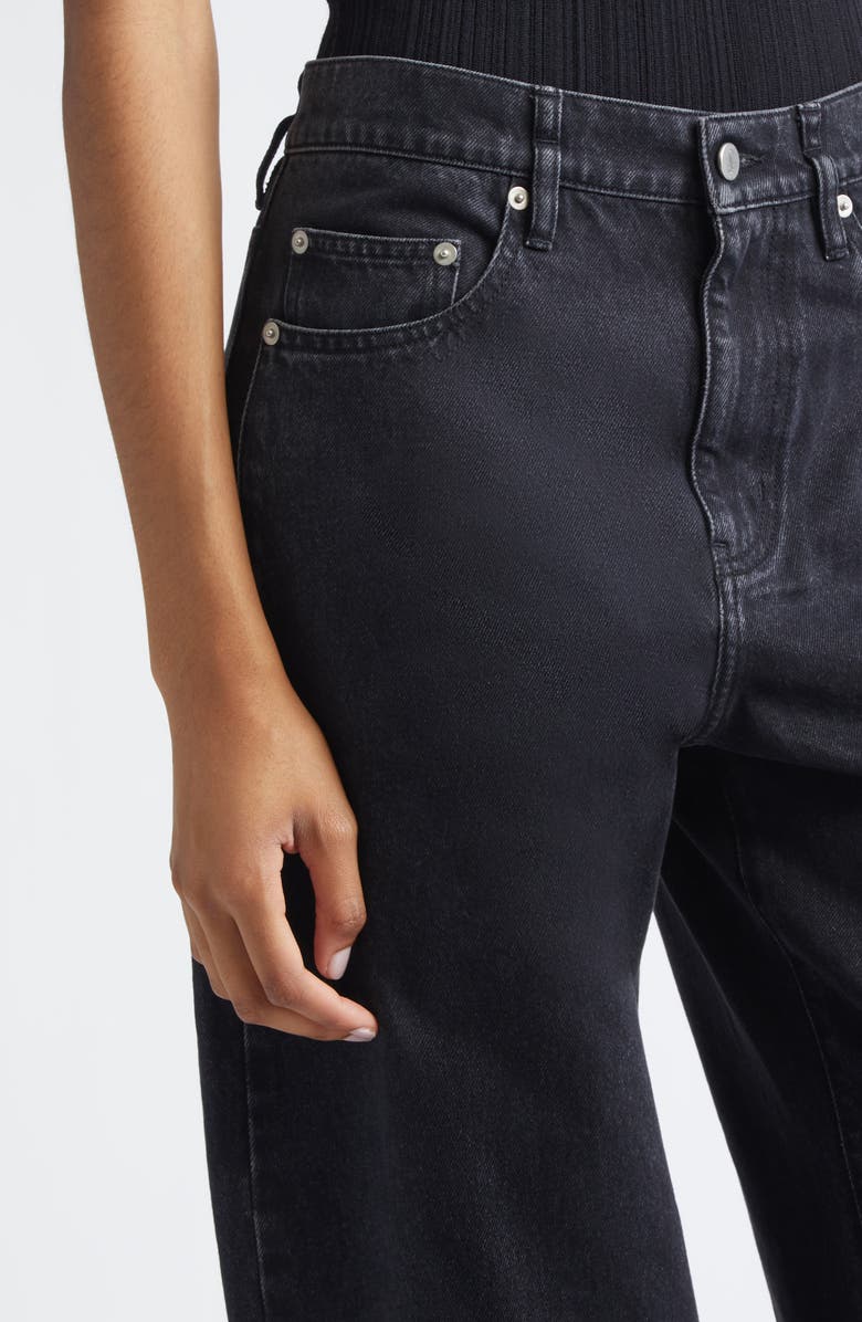 Proenza Schouler Fontana Barrel Leg Jeans, Alternate, color, Black