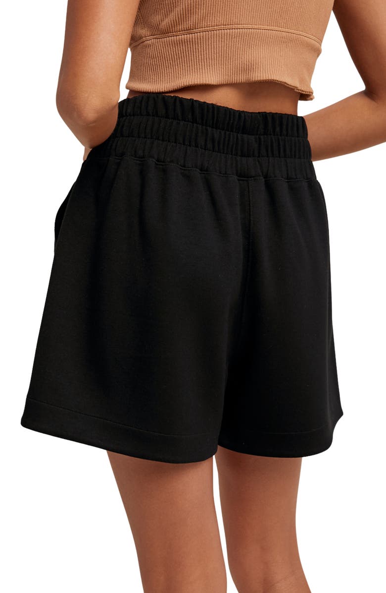 WISHLIST Scuba High Waist Shorts, Alternate, color, Black